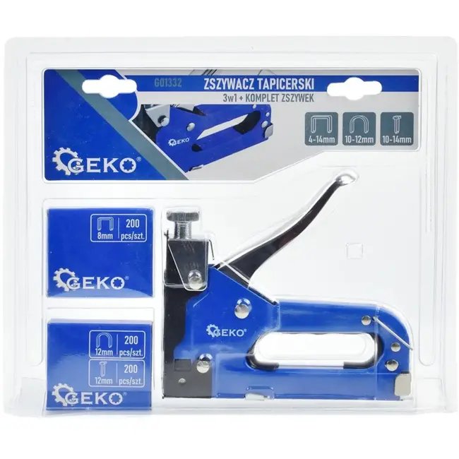 GEKO 3-in-1 nietmachine set - veelzijdig - 600 stuks - verstelbare spanning