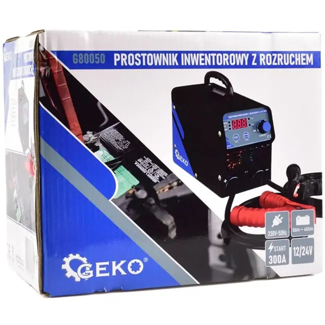 GEKO Inverter acculader - 12-24V - 300A - Automatisch - Instelbare laadstroom