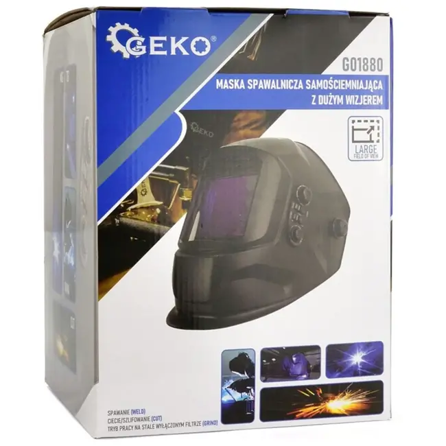 GEKO Lashelm - Automatisch verduisterend - Groot zichtveld - UV/IR-bescherming - Verstelbaar