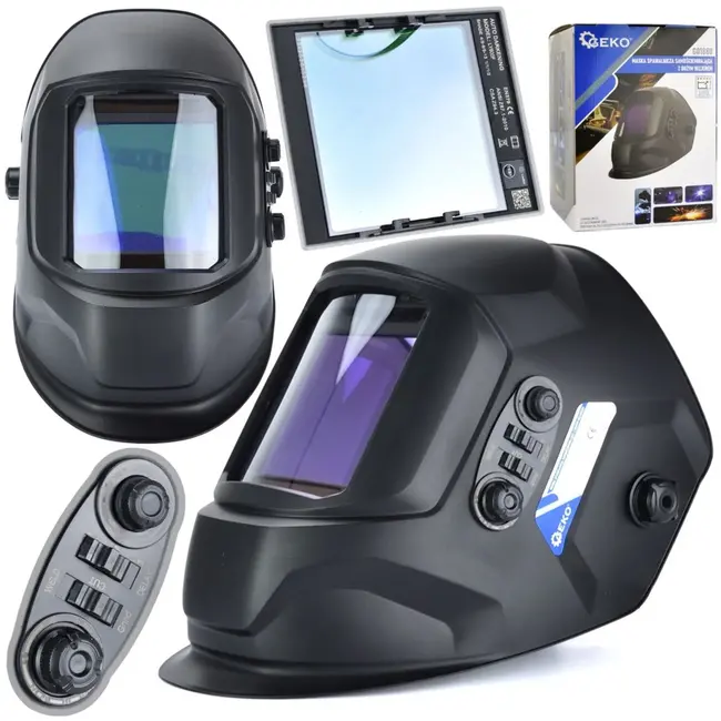 GEKO Lashelm - Automatisch verduisterend - Groot zichtveld - UV/IR-bescherming - Verstelbaar