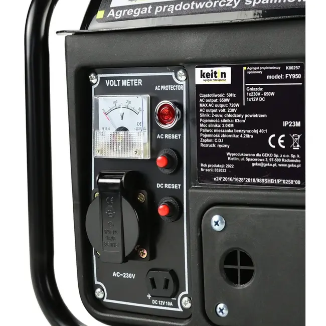 Keltin Compacte generator - 2 PK - 720W - 6 uur gebruik - Handmatige start