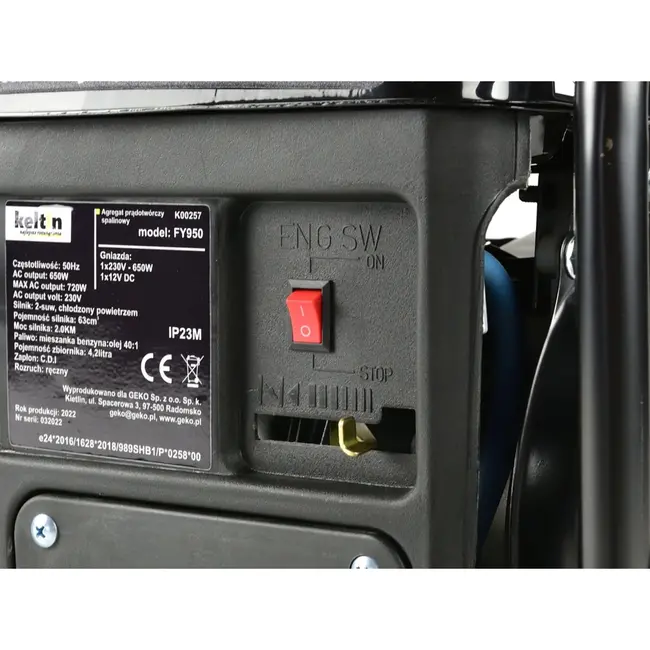 Keltin Compacte generator - 2 PK - 720W - 6 uur gebruik - Handmatige start