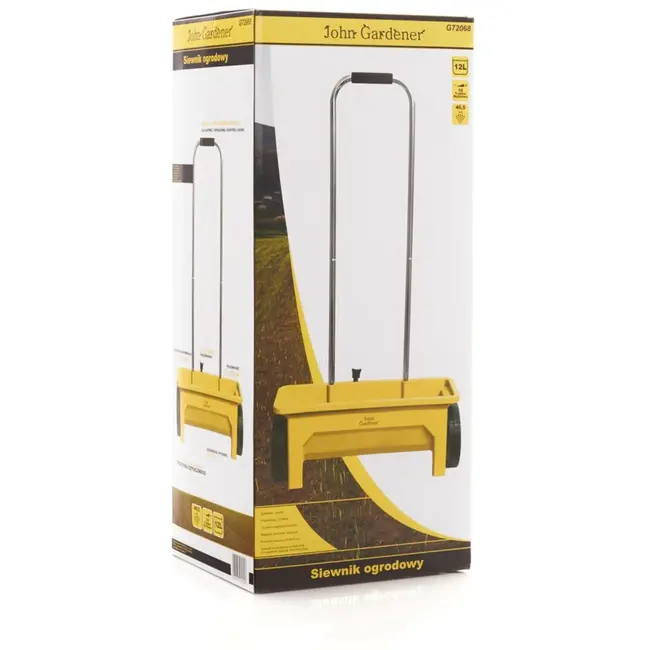 John Gardener Zaaimachine - 12L - Handmatig - 10-staps Verstelbaar - Lichtgewicht - 46,5 cm Breedte