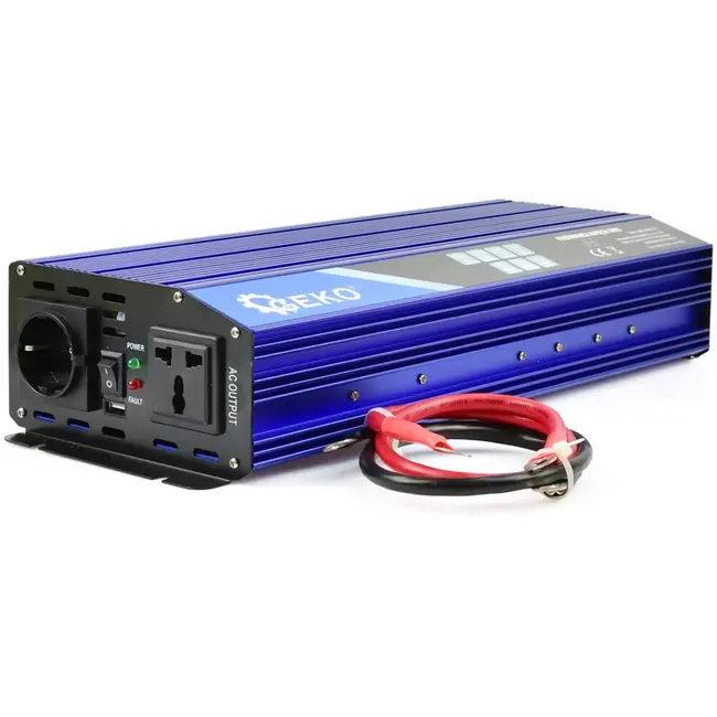 GEKO Pure sinus omvormer - 24V naar 230V - 2000/4000W - USB-poort - Compact ontwerp