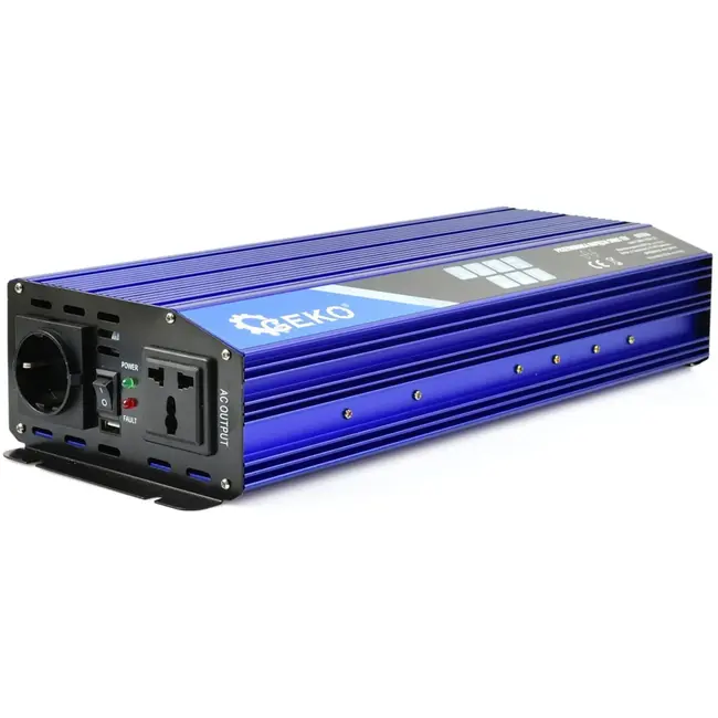 GEKO Pure sinus omvormer - 24V naar 230V - 2000/4000W - USB-poort - Compact ontwerp