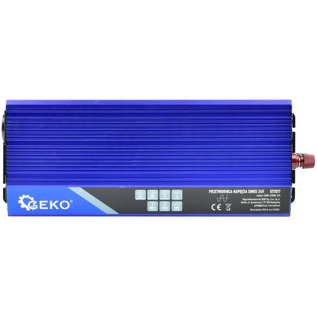 GEKO Pure sinus omvormer - 24V naar 230V - 2000/4000W - USB-poort - Compact ontwerp