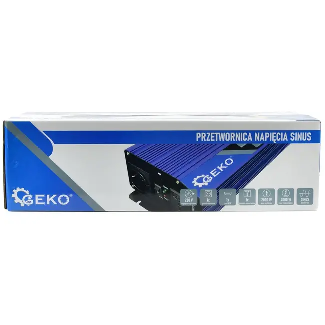GEKO Pure sinus omvormer - 24V naar 230V - 2000/4000W - USB-poort - Compact ontwerp