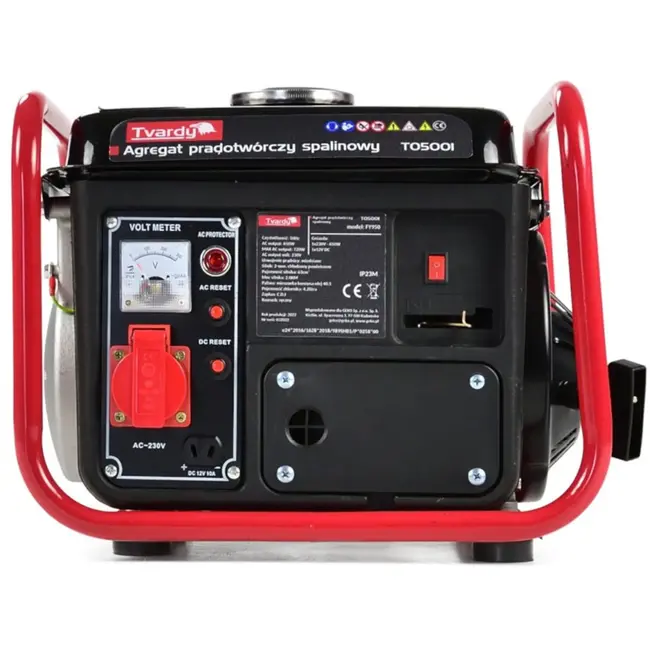 Tvardy Krachtige generator - 2-takt motor - 720W piekvermogen - 4,2L tank - 6 uur continu gebruik