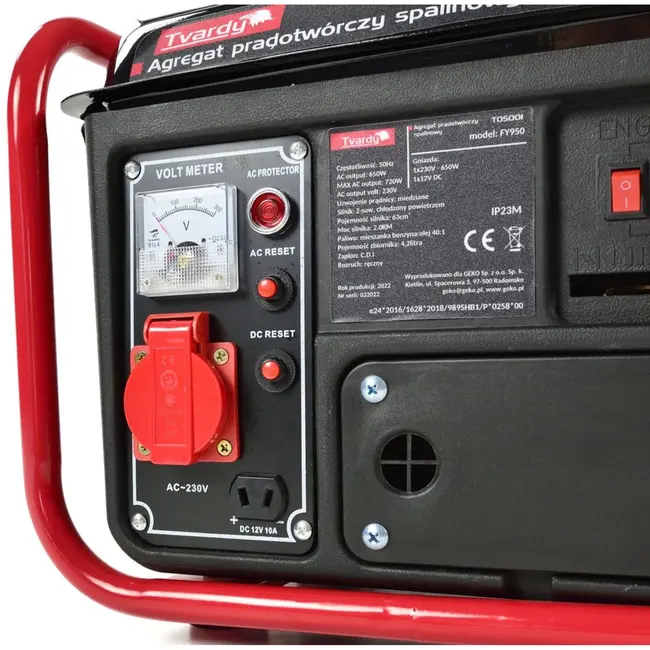 Tvardy Krachtige generator - 2-takt motor - 720W piekvermogen - 4,2L tank - 6 uur continu gebruik