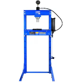 GEKO Hydraulische werkplaatspers - 20 ton - voetbediening - met drukmeter - verstelbare werkhoogte