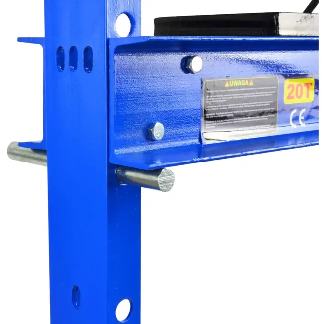 GEKO Hydraulische werkplaatspers - 20 ton - voetbediening - met drukmeter - verstelbare werkhoogte