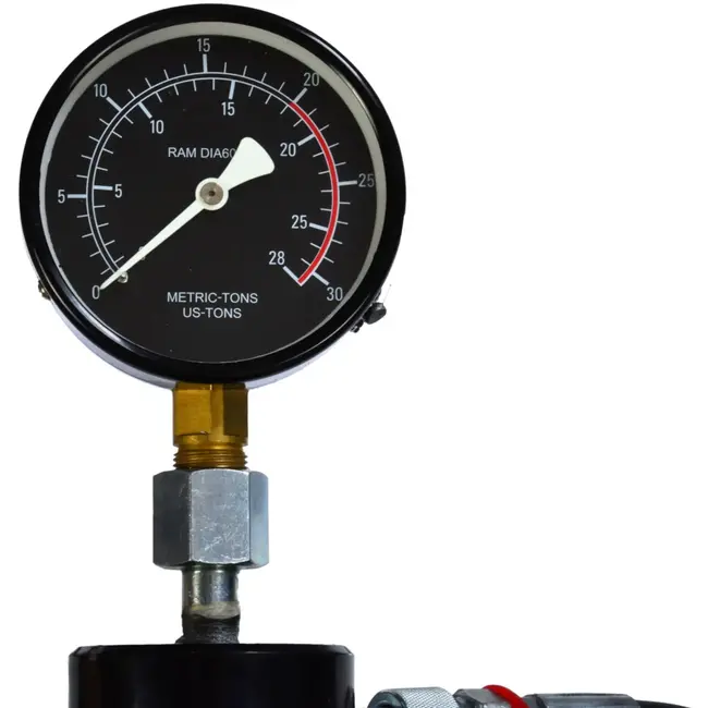 GEKO Hydraulische werkplaatspers - 20 ton - voetbediening - met drukmeter - verstelbare werkhoogte