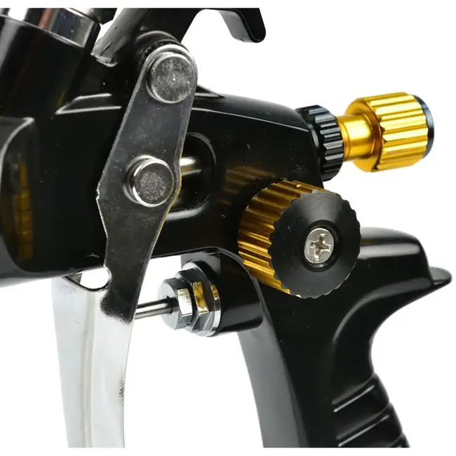 Tvardy LVLP spuitpistool - 1.7mm nozzle - Verstelbare verf- en luchtstroom - Ergonomisch ontwerp - 600 ml tank