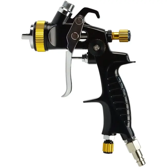 Tvardy LVLP spuitpistool - 1.7mm nozzle - Verstelbare verf- en luchtstroom - Ergonomisch ontwerp - 600 ml tank