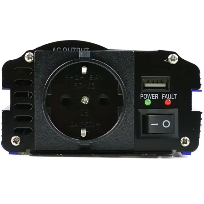 GEKO Pure sinus omvormer - 24V naar 230V - 300/600W - USB-aansluiting - Compact ontwerp