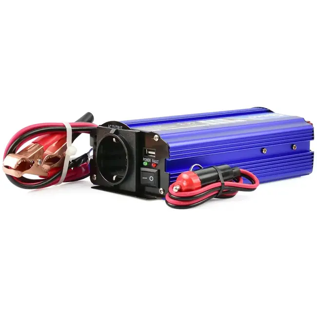 GEKO Pure sinus omvormer - 12V naar 230V - 300/600W - USB-aansluiting - Compact ontwerp