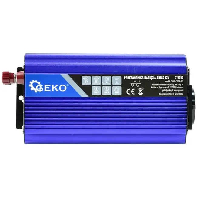 GEKO Pure sinus omvormer - 12V naar 230V - 300/600W - USB-aansluiting - Compact ontwerp