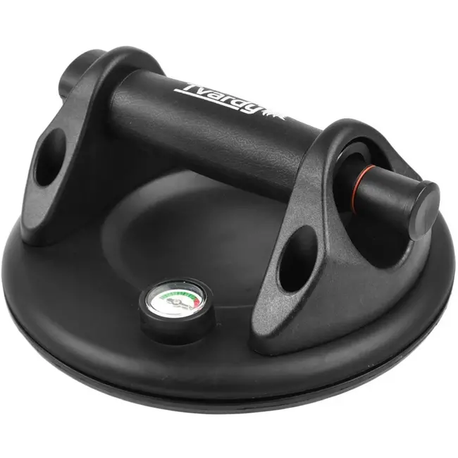 Tvardy Vacuum zuignap - drukmeter - 200mm - 120kg - zwart