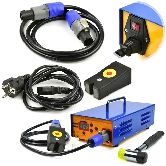 GEKO Inductie dentenverwijderaar - snel en lakvrij herstel - complete set met hamer en stempels