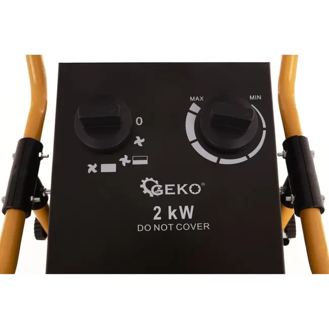 GEKO Industriële elektrische heater - 2KW - Veiligheid & verstelbare warmte - Ventilatorfunctie - Metaalconstructie