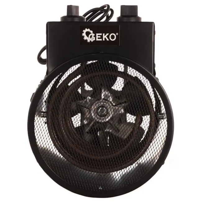 GEKO Industriële elektrische heater - 2KW - Veiligheid & verstelbare warmte - Ventilatorfunctie - Metaalconstructie