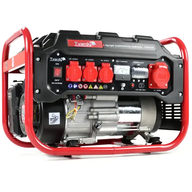 Tvardy Benzinegenerator - 7 PK - 2800W - 15L tank - Kopergewikkeld