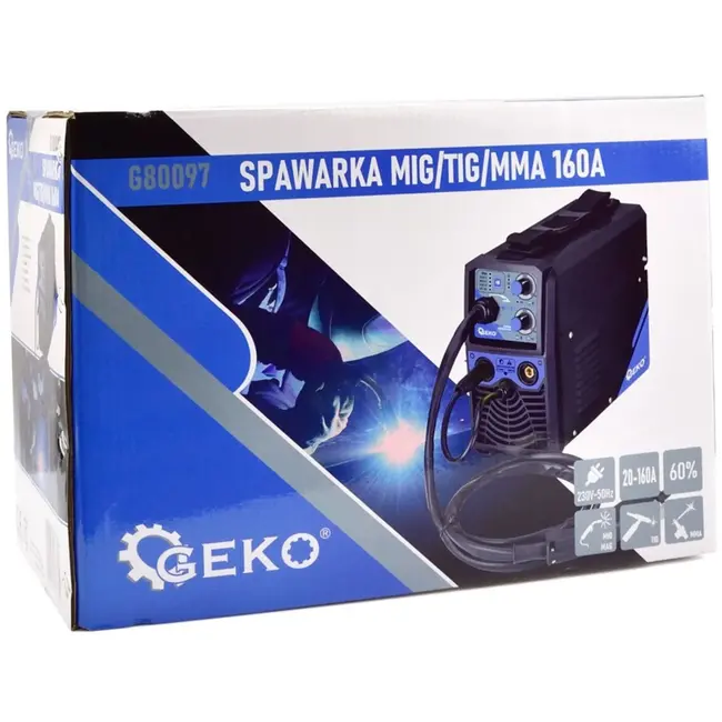 GEKO Compacte lasmachine - veelzijdig gebruik - energiebesparend - 160A - ergonomisch ontwerp