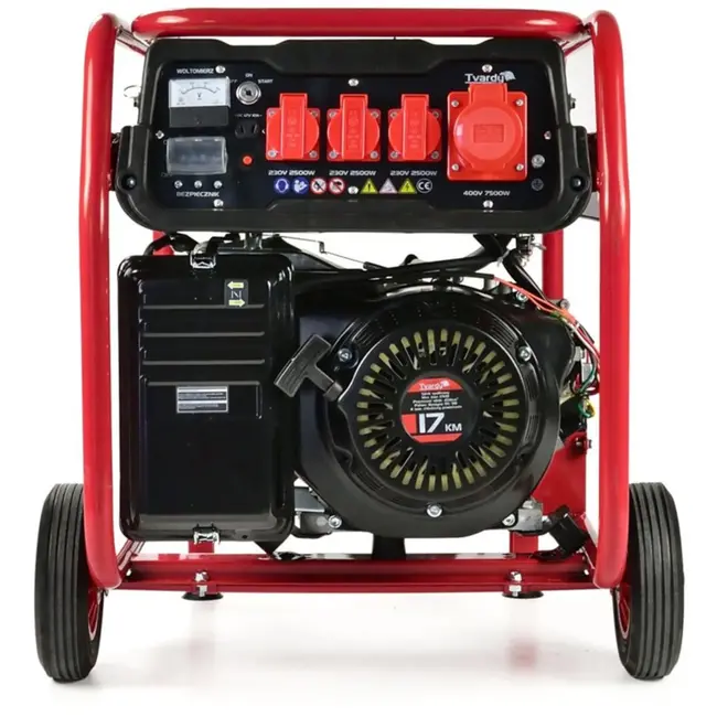 Tvardy Krachtige benzinegenerator - 17 PK - 8500W - Elektrische start - 25L tank