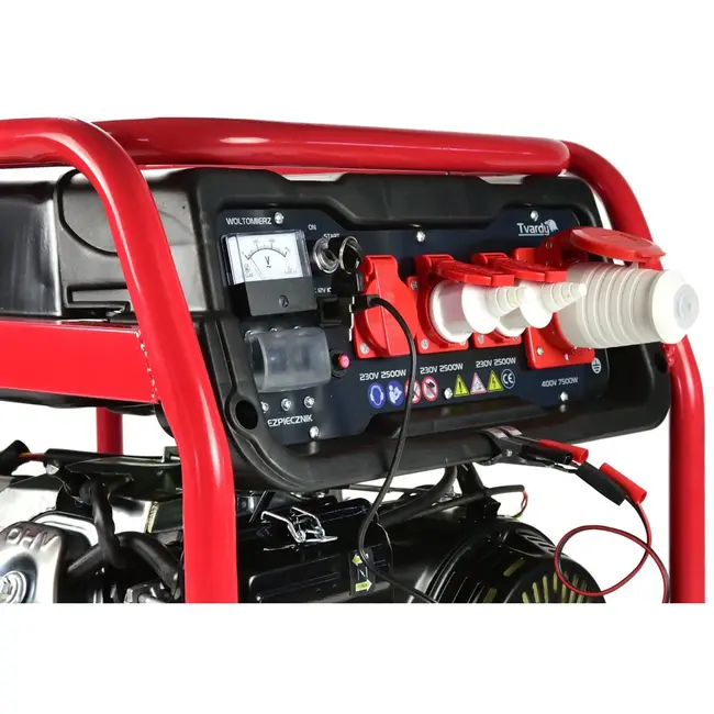 Tvardy Krachtige benzinegenerator - 17 PK - 8500W - Elektrische start - 25L tank