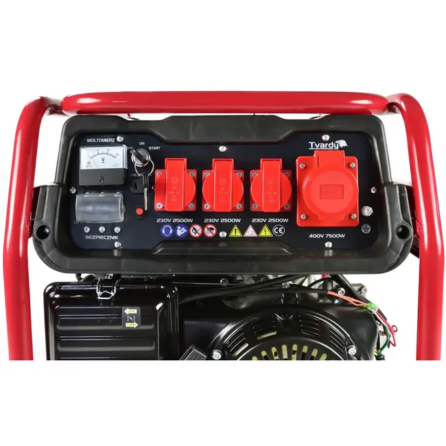 Tvardy Krachtige benzinegenerator - 17 PK - 8500W - Elektrische start - 25L tank