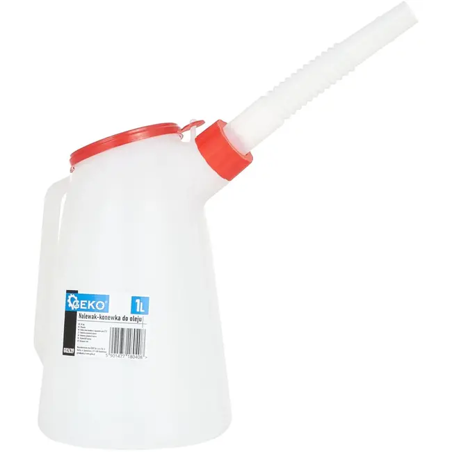 GEKO Oliekan - 1L - Flexibele Trechter - UV-bestendig - Afneembare Deksel