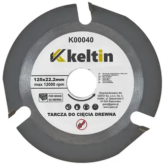 Keltin Houtzaagblad - Manganese Staal - Carbide Tanden - 125 mm