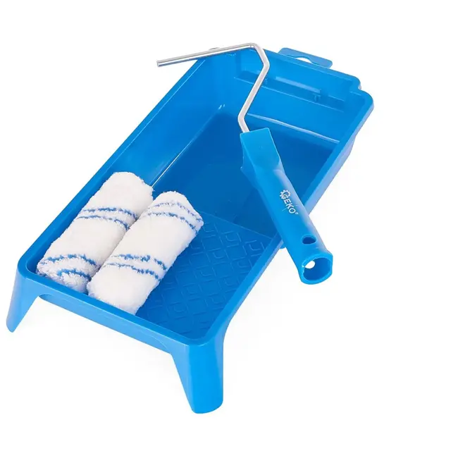 GEKO Schilderset - Microvezelrollers - 4-delig - Voor gladde oppervlakken