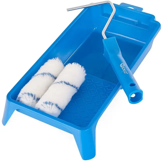 GEKO Verfset - Polyacryl - 4-delig - Voor gladde oppervlakken - Blauw draad