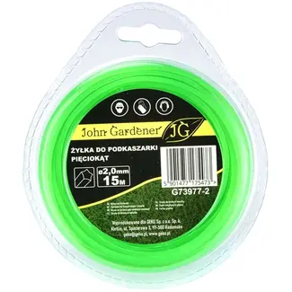 GEKO Nylon maaidraad - pentagonaal - 2,0 mm - 15 m - duurzaam kunststof