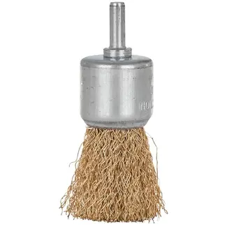 GEKO Abrasieve eindborstel - 28 mm - Messing draad - Ergonomisch ontwerp