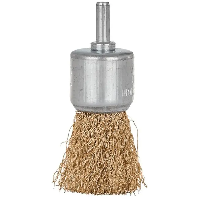 GEKO Abrasieve eindborstel - 28 mm - Messing draad - Ergonomisch ontwerp