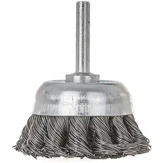 GEKO Knotted staalborstel - 50 mm - Voor boormachine - Verwijdert roest en verf