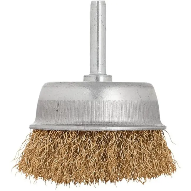 GEKO Koperen borstel met schacht - 50 mm - Voor moeilijk bereikbare plekken