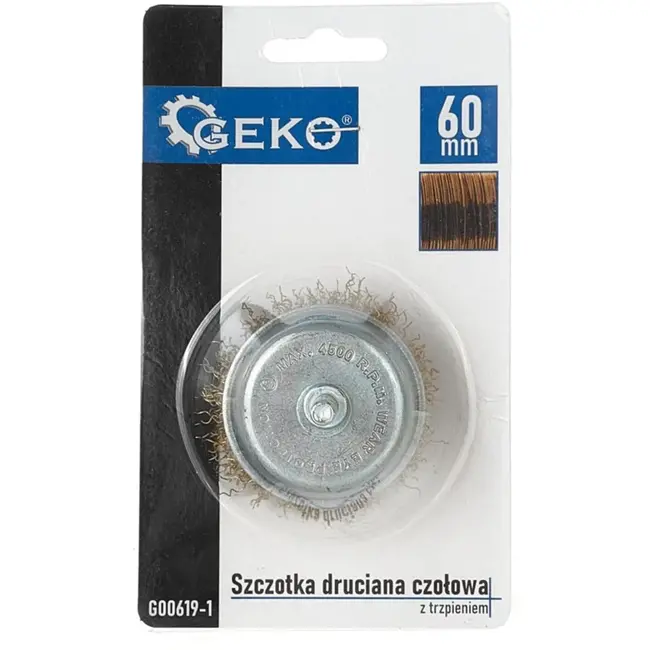 GEKO Koperen borstel met schacht - 50 mm - Voor moeilijk bereikbare plekken