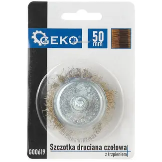 GEKO Koperen borstel - 50 mm - Voor moeilijk bereikbare plekken - Geschikt voor boren - Verwijdert roest en verf