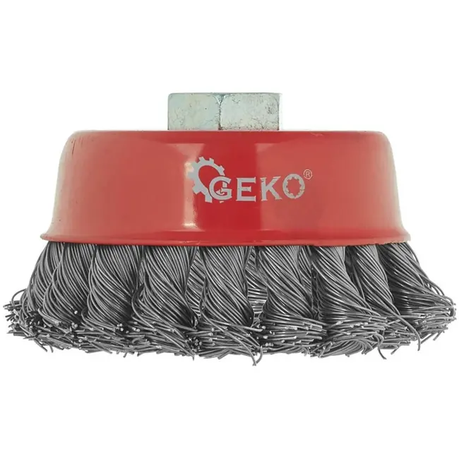 GEKO Gevlochten staalborstel - 85 mm - M14 draad - Voor agressieve reiniging