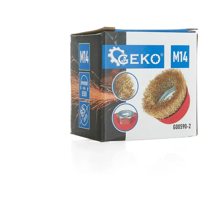 GEKO Stalen draadborstel - 85 mm - Voor renovatie en reiniging - M14 schroefdraad - 8.500 rpm