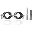 GEKO Dubbele metalen pijpklem - Rubberen bescherming - 32-36 mm - Inclusief bevestigingsset