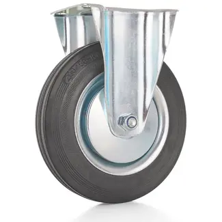 GEKO Vast zwenkwiel - 200 mm - 200 kg draagvermogen - Staal en rubber