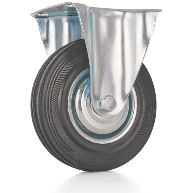 GEKO Vast zwenkwiel - 125 mm - 100 kg draagkracht - Staal en rubber - Uitstekende tractie