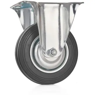 GEKO Vast zwenkwiel - Staal en rubber - 100 mm - 70 kg draagvermogen