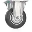 GEKO Vast zwenkwiel - Staal en rubber - 100 mm - 70 kg draagvermogen
