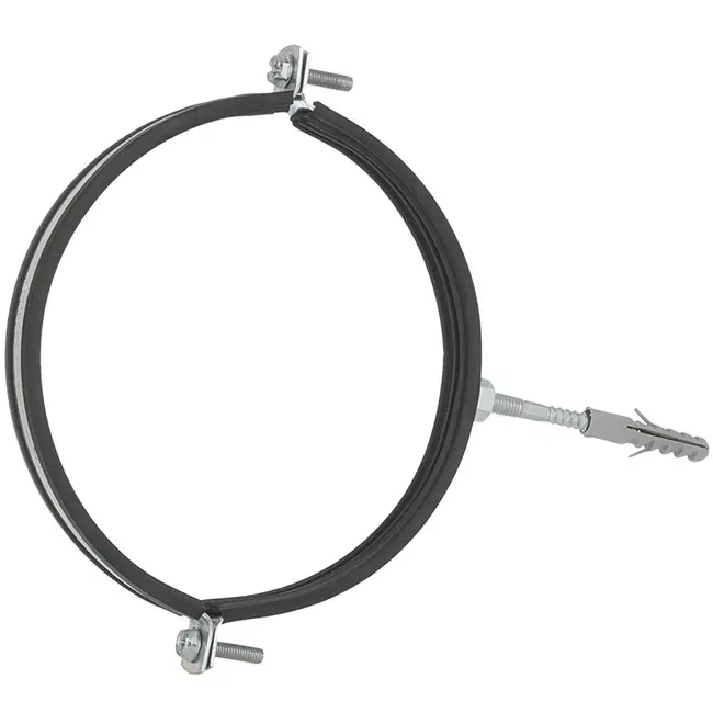 GEKO Metalen pijpklem met rubber - Verstelbaar - 200-212 mm - Inclusief bevestigingsset