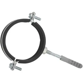 GEKO Metalen pijpklem met rubber - verstelbaar - 75-80 mm - inclusief schroef en plug
